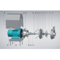 Pompe centrifuge sanitaire en acier inoxydable avec roue ouverte